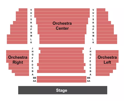 seating chart for Dennis C. Moss Cultural Arts Center - Main Stage - Endstage No Balc/No Mezz - eventticketscenter.com
